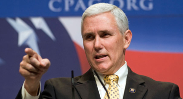 Indiana Governor Mike Pence is public enemy number one today as he stands up for the rights of small business owners against political agendas. Photo: Associated Press <br/>