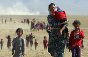 Yazidi refugees escape the Islamic State in Iraq. Photo: New York Post <br/>