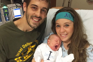Jill and Derick Dillard welcomed baby Israel into the world on April 6, 2015. Photo: Dillard Family/DuggarFamily.com <br/>