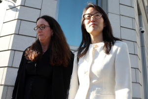 Ellen Pao, right, leaves the courthouse with attorney Therese Lawless after the jury ruled against Pao in a sexual-discrimination suit against storied venture capital firm Kleiner Perkins. Justin Sullivan/Getty Images <br/>