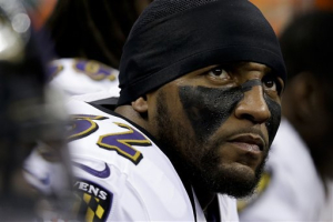 Baltimore Ravens linebacker Ray Lewis looks around before their NFL Super Bowl XLVII football game against the San Francisco 49ers, Sunday, Feb. 3, 2013, in New Orleans. AP <br/>