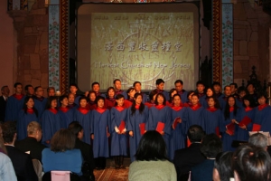 The church choir offered up their praise and worship to God. <br/>(Photo: Harvest Church of New York) 