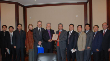On January 26, the National Council of Churches USA executive staffs paid a visit to the headquarters of the government-registered Protestant Church in China. <br/>(Chinese Protestant Church's website) 