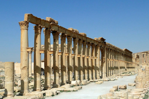 The Decumanus Maximus on the historic site of Palmyra, Syria. <br/>Getty Images