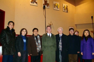 Rev. Henry Holley and Dr. Tom Philips with the church staffs of Tianjin Protestant Church Shan West Rd branch in China. <br/>(Chinese Protestant Church’s website) 