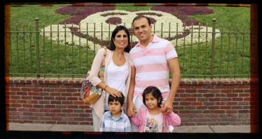 Pastor Saeed, pictured with his family, is serving an eight year prison sentence for 
