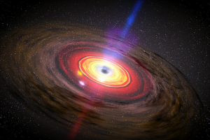 There is a lot of turbulence in the vicinity of a black hole.  Image: NASA/Dana Berry, SkyWorks Digital <br/>