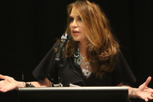 Pamela Geller, co-founder and President of Stop Islamization of America, is shown during the American Freedom Defense Initiative program at the Curtis Culwell Center on May 3, 2015, in Garland, Texas. <br/>AJC.com