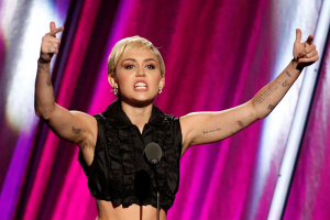 The Miley Cyrus-hosted 2015 VMA Awards received lower viewership than last year. <br/>