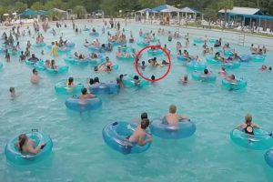 Lifeguard rescues drowning boy in this video. <br/>YouTube