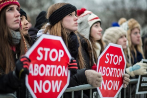 Anti-abortion protesters attend the March for Life on January 25, 2013 in Washington, DC. The pro-life gathering is held each year around the anniversary of the Roe v. Wade Supreme Court decision.  <br/>Getty Images