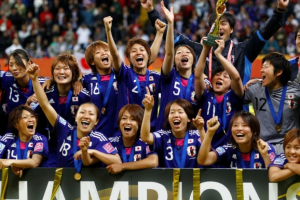 Japan women's national football team celebrate during the 2011 FIFA Women's World Cup. (Photo : Reuters) <br/>