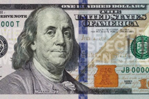 The newly designed $100 bill. <br/>