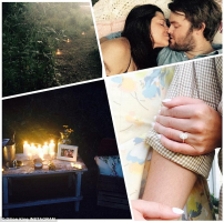 Dillon revealed he went down on one knee to ask Amy to marry him as he shared a collage of photos on social media to celebrate the fact she said 'yes'<br />
 <br/>Instagram/kingdillpickle