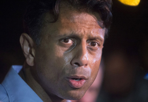 Louisiana Governor Bobby Jindal speaks during a news conference outside a movie theatre where a man opened fire on filmgoers in Lafayette, Louisiana July 23, 2015. The 58-year-old gunman killed two people and injured seven others before taking his own life on Thursday night, police said. REUTERS/Lee Celano <br/>