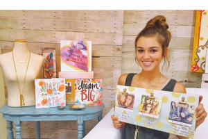 Sadie Robertson models products from her new line of 