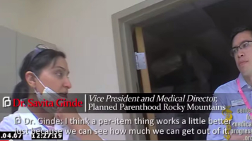 A fourth video released by CMP shows a Planned Parenthood CEO discussing the sale of aborted baby parts with an undercover activist. <br/>YouTube/ScreenGrab