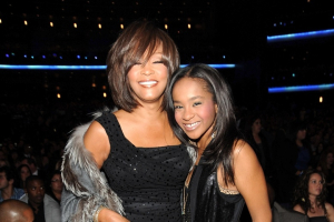 Legendary pop singer Whitney Houston pictured with her late daughter, Bobbi Kristina Brown. <br/>Getty Images