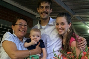 Jill and Derick Dillard pictured with their son, Israel David, in this photo shared on their family blog.  <br/>Dillard Family Blog