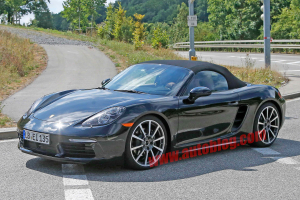Alleged 2016 Porsche Boxster prototype featured in spy photos completely camouflage-free. <br/>AutoBlog