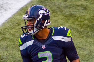 Seattle Seahawks stars Russell Wilson and Marshawn Lynch are rumored to be contenders for the NFL MVP Award this year. <br/>Wikimedia Commons/Mike Morris