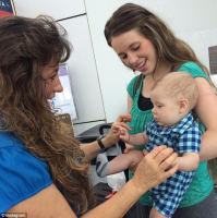 Jill Dillard pictured with her son, Israel David, and mother, Michelle Duggar. <br/>Instagram/JillDillard