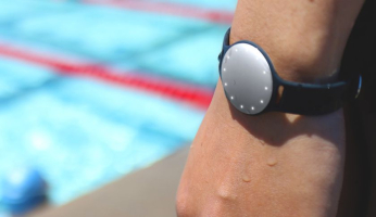 A fitness band for swimmers. Courtesy of Misfit <br/>