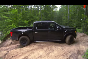 A 2017 Ford F-150 Raptor prototype has been filmed during a dirt track test.  <br/>Ford Media on YouTube