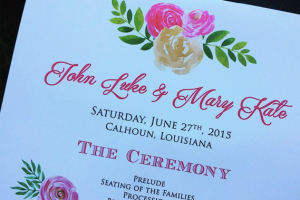 John Luke and Mary Kate Robertson's wedding invitation <br/>Instagram/marykaterobertson