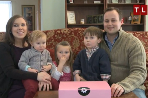 Josh Duggar pictured with his wife, Anna, and three of their four children. <br/>TLC