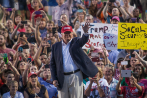 Donald Trump visits Mobile, AL for campaign stop on August 20  <br/>AP/Peter Dobbs