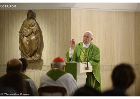 Pope Francis charged that gossip is comparable to terrorism during his homily at his Santa Marta residence. <br/>L'Osservatore Romano