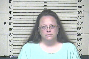 Rowan County clerk Kim Davis is shown in this booking photo provided by the Carter County Detention Center in Grayson, Kentucky September 3, 2015. Davis was jailed on Thursday for refusing to issue marriage licenses to gay couples, and a full day of court hearings failed to put an end to her two-month-old legal fight over a U.S. Supreme Court ruling upholding same-sex marriage. REUTERS/Carter County Detention Center <br/>