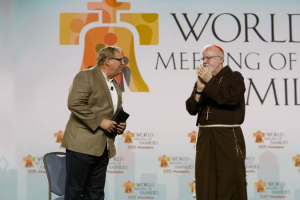 Pastor Rick Warren, senior pastor of Saddleback Church in Lake Forest, CA, delivered a joint keynote address with Cardinal O’Malley at the World Meeting of Families in Philadelphia on Sept. 25.  <br/>Gregory L. Tracy/The Pilot