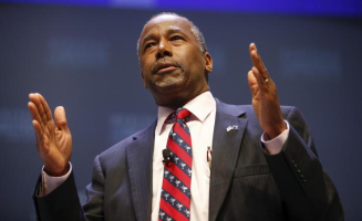 U.S. Republican candidate Dr. Ben Carson is the first choice of 20 percent of Republican primary voters according to a recent NBC poll. <br/>AP photo