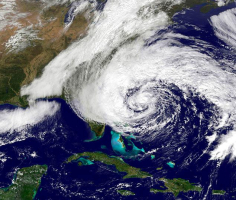 Hurricane Sandy is seen churning towards the east coast of the United States <br/>AP photo