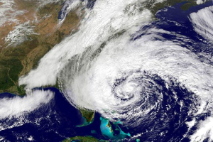 Hurricane Sandy is seen churning towards the east coast of the United States <br/>AP photo