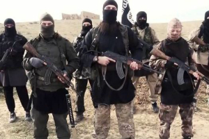 Fighters in the Islamic State group <br/>AP photo