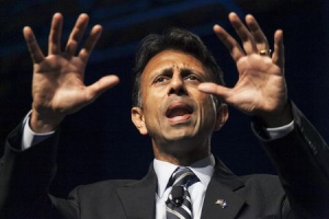 U.S. Republican presidential candidate Bobby Jindal speaks at the the Iowa Faith and Freedom Coalition Forum in Des Moines, Iowa, September 19, 2015.  <br/>REUTERS/Brian C. Frank