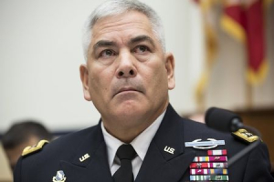 U.S. Army General John Campbell, commander of U.S. forces in Afghanistan, prepares to testify before House Armed Services Committee hearing on 