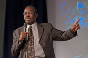 Republican presidential candidate Ben Carson has become increasingly vocal regarding his thoughts on evolution, the history of life and the cosmos. <br/>Getty Images
