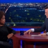 Oprah Winfrey and Stephen Colbert