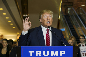 U.S. presidential hopeful Donald Trump REUTERS/Lucas Jackson <br/>
