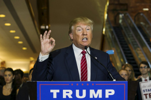 U.S. presidential hopeful Donald Trump REUTERS/Lucas Jackson <br/>