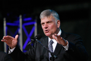 Franklin Graham is the president of the Billy Graham Evangelistic Association and Samaritan's Purse. <br/>AP photo