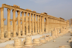 A view shows the colonnade in the historical city of Palmyra, Syria, August 5, 2015. <br/>Reuters