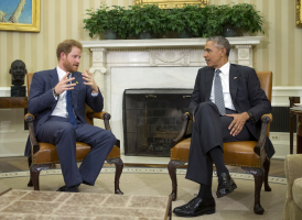 Prince Harry meets with U.S. President Barack Obama.  <br/>Princeharryofwales.org
