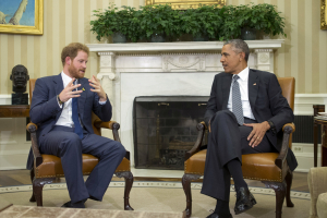 Prince Harry meets with U.S. President Barack Obama.  <br/>Princeharryofwales.org