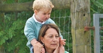 Carole Middleton with Prince George