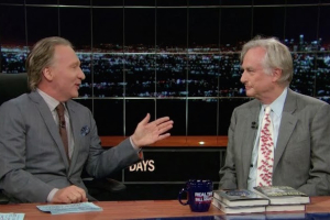 HBO host Bill Maher speaks with atheist author Richard Dawkins. <br/>YouTube
